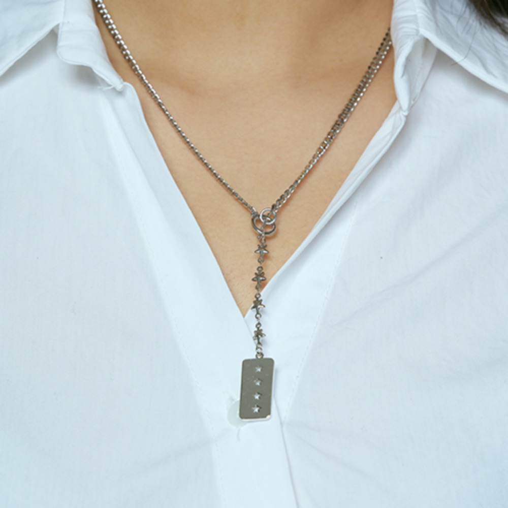 [하와] Star rain drop necklace