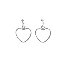 [러쉬오프] Silver Basic Heart Earring
