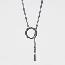 [러쉬오프] Silver Innocenet Long Chain Necklace - surgical steel