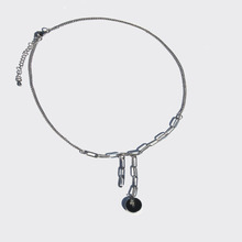 [러쉬오프] Unique Charming Silver Necklace - Blackstone