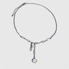 [러쉬오프] Unique Charming Silver Necklace - Whitestone