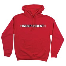 [인디펜던트] Bar/Cross Pullover Hooded L/S Sweatshirt - Red