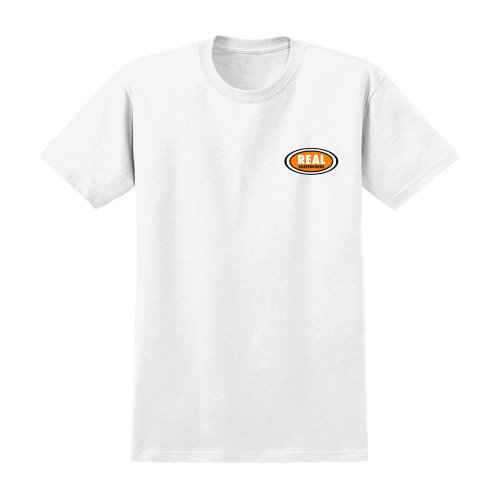 [리얼] SMALL OVAL S/S T-Shirt - WHITE/ORANGE 51021334C