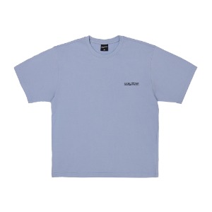 [아임낫어휴먼비잉] Embroidery Front Short Sleeve T-Shirt - SKY BLUE