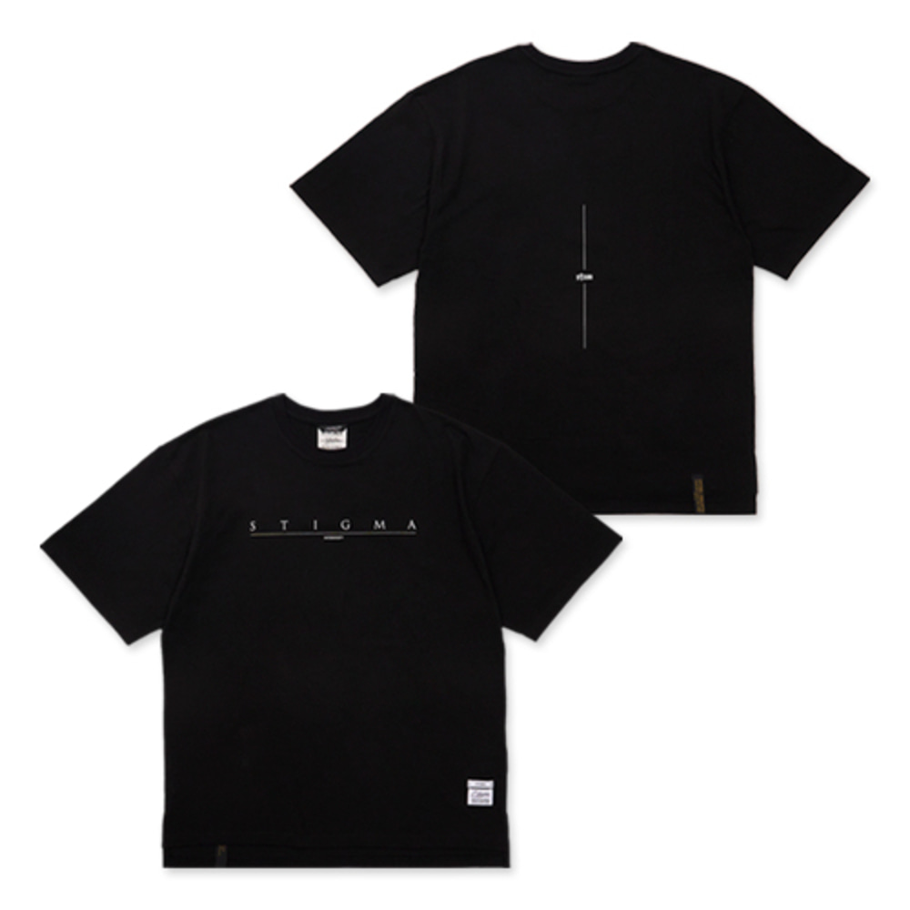 [스티그마] Serif Oversized Short Sleeves T-Shirts - Black