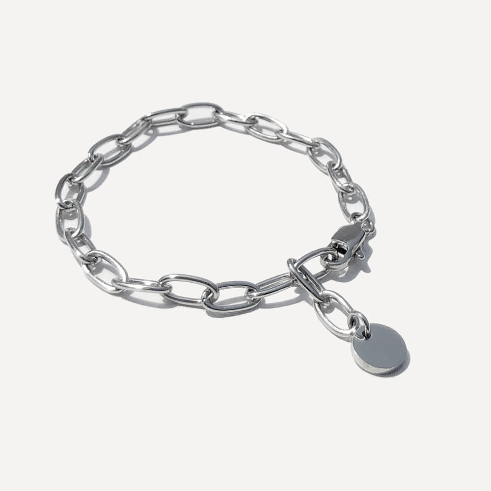 [러쉬오프] Surgical Steel Glam Up Chain Bracelet / 글램 업 체인팔찌