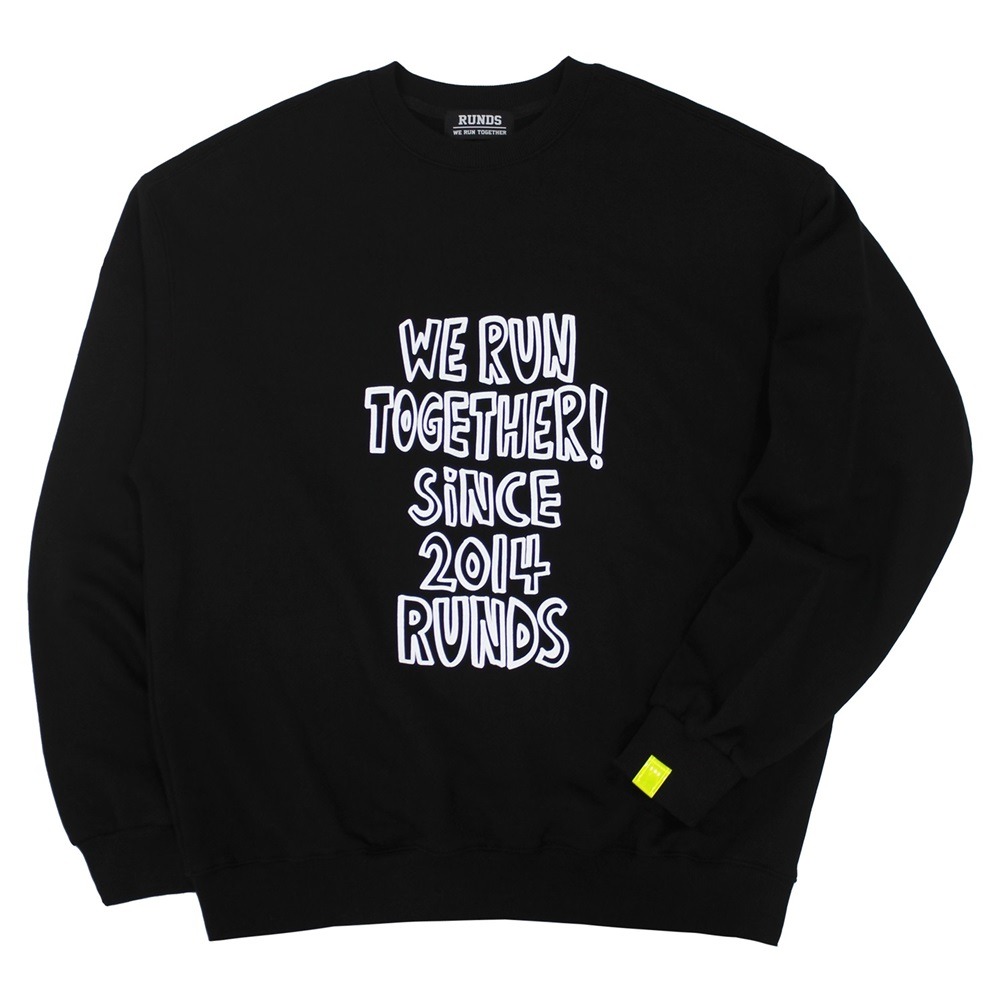 [런디에스] slogan sweatshirt (black)
