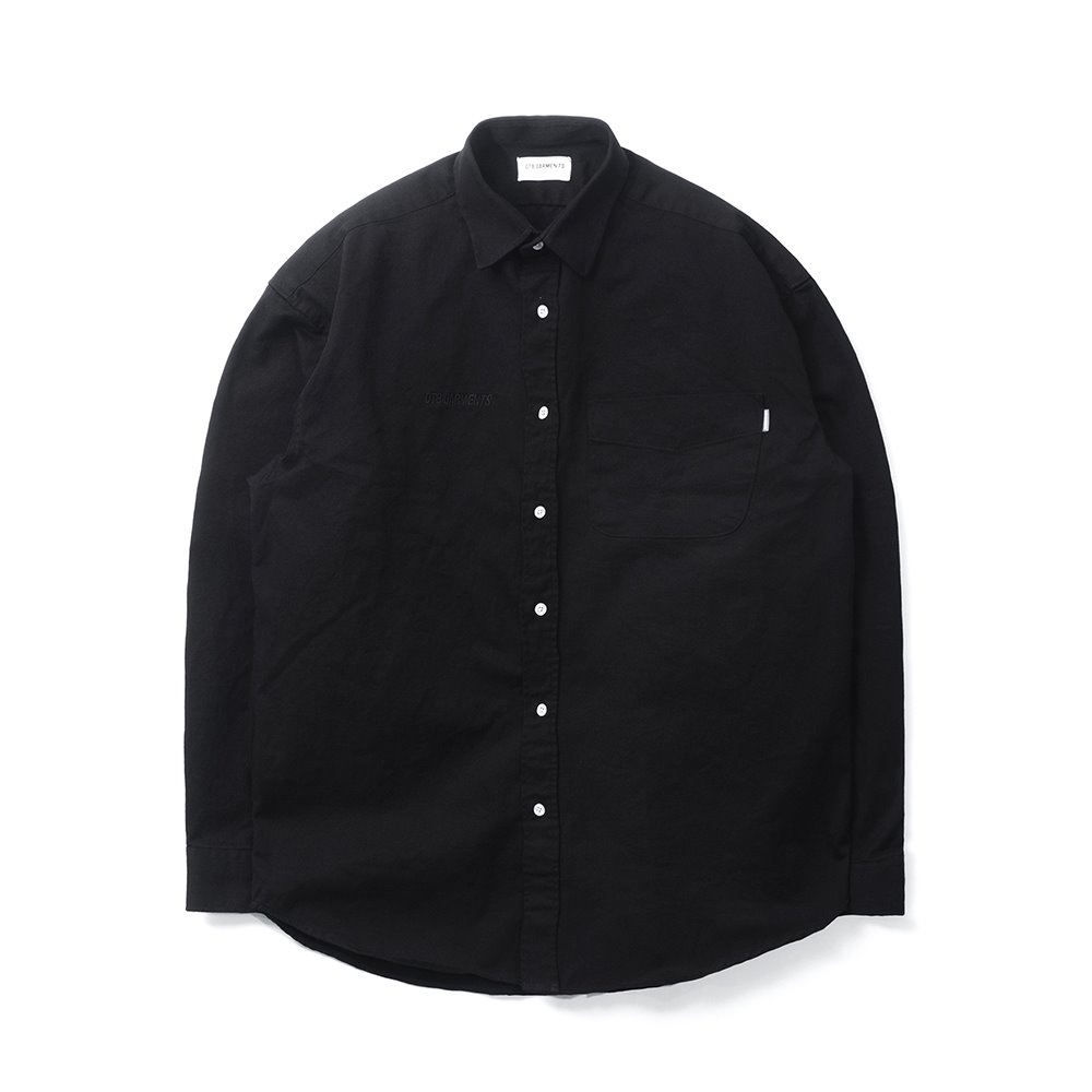 [큐티에잇] DA Cotton Oversize Shirt (Black)