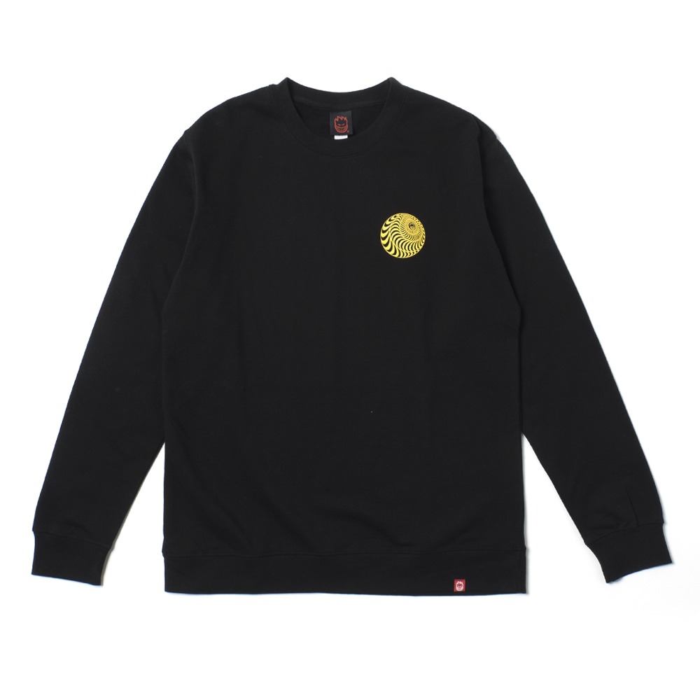 [스핏파이어] SKEWED CLASSIC Pullover Crewneck Sweatshirt - BLACK/YELLOW 53010108A