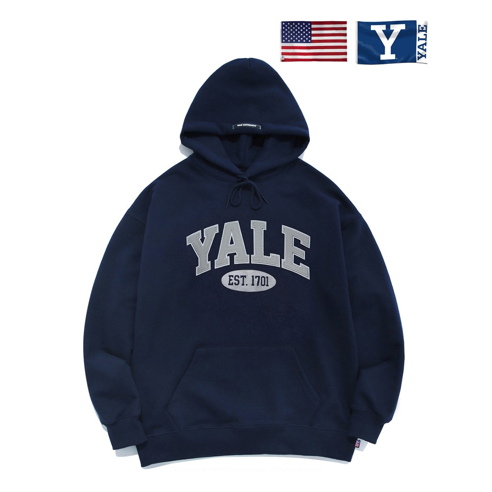 [PHYS.ED DEPT] 2 TONE ARCH HOODIE NAVY