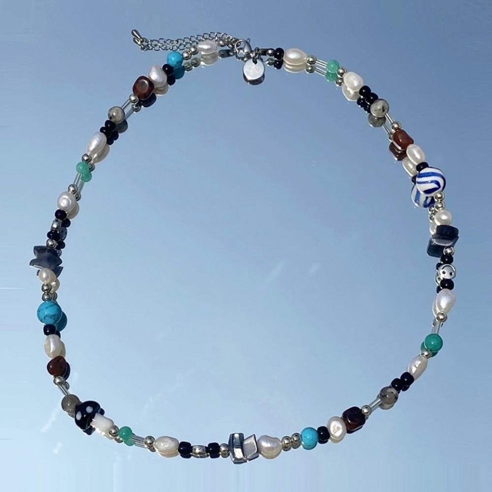 [런디에스] multi beads necklace 03