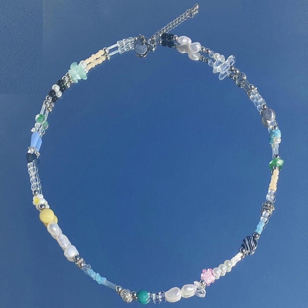 [런디에스] multi beads necklace 04