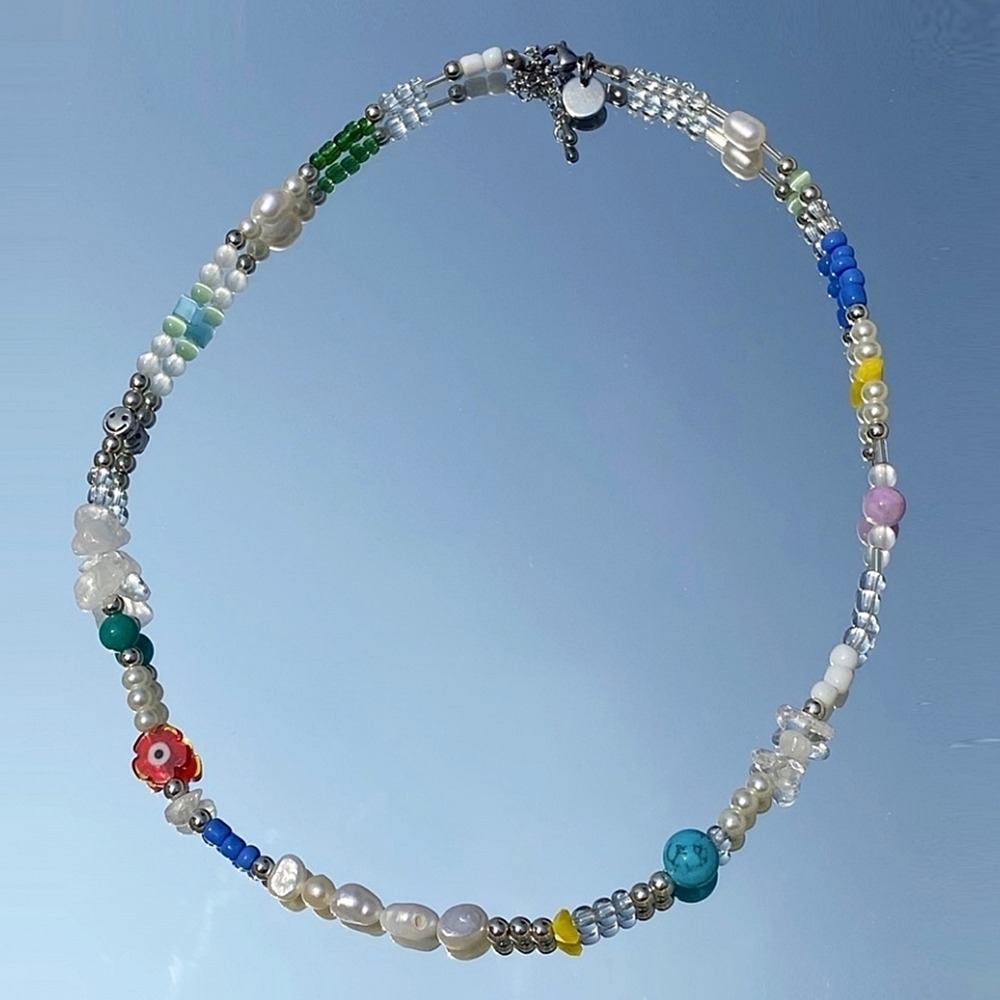 [런디에스] multi beads necklace 02