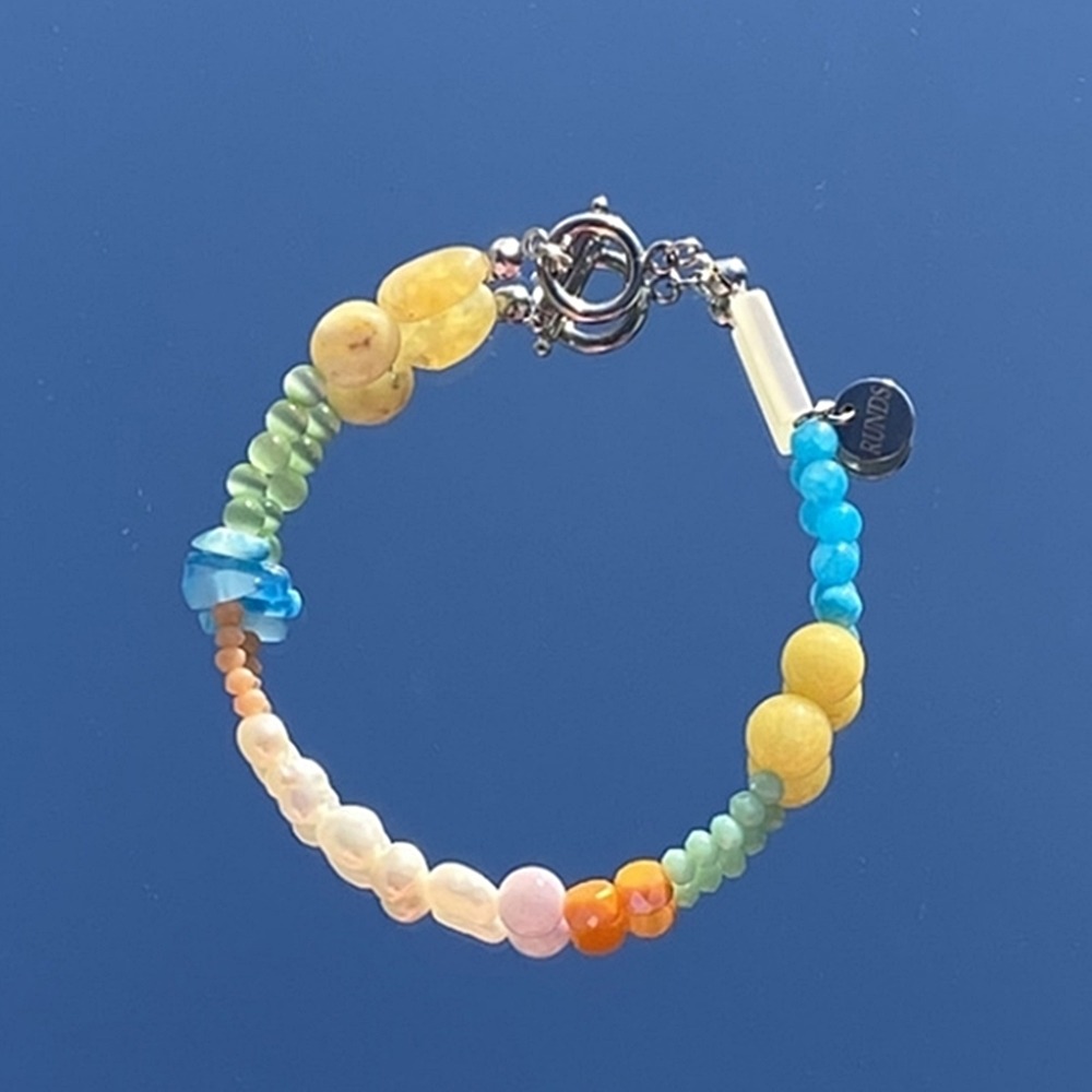 [런디에스] color gemstone bracelet