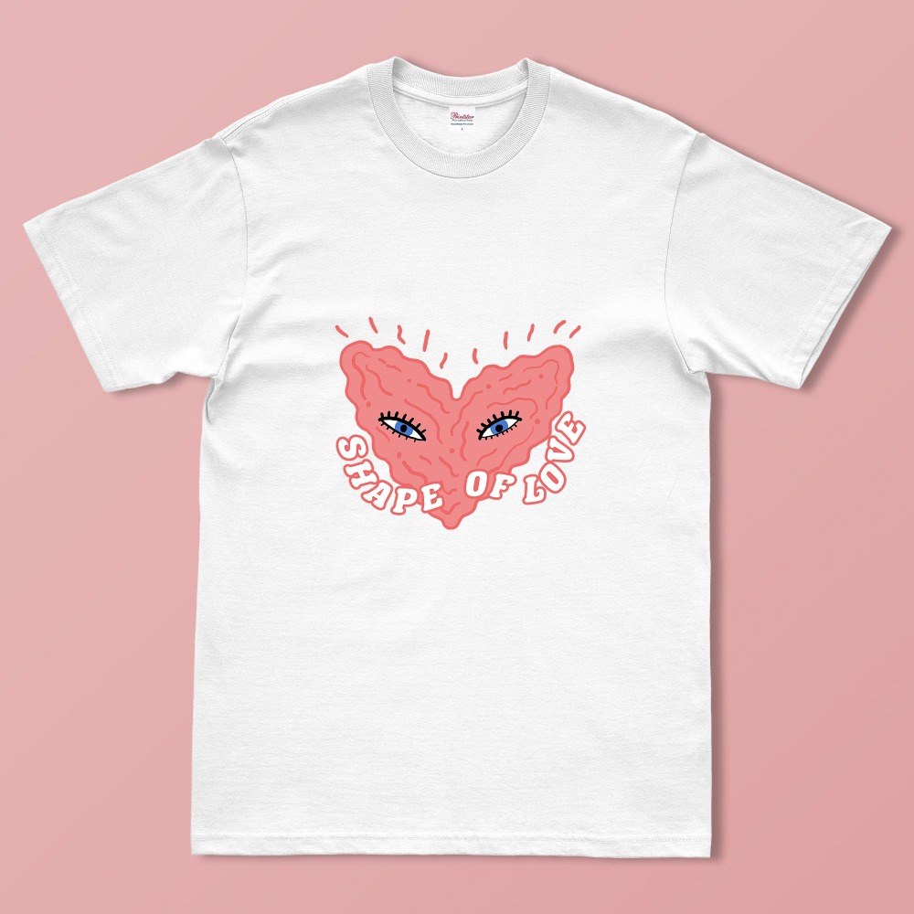 [키매] Shape of love half t-shirt