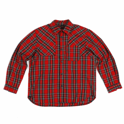 [스테이지 네임] WOOL vivid tartan shirts jacket_RED