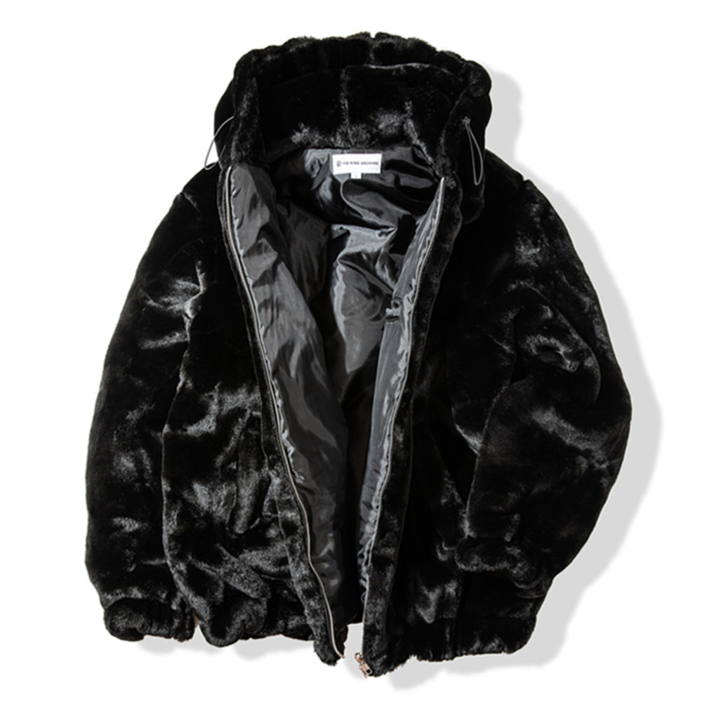 [킹아카이브] Heavy Fur Jacket -Black