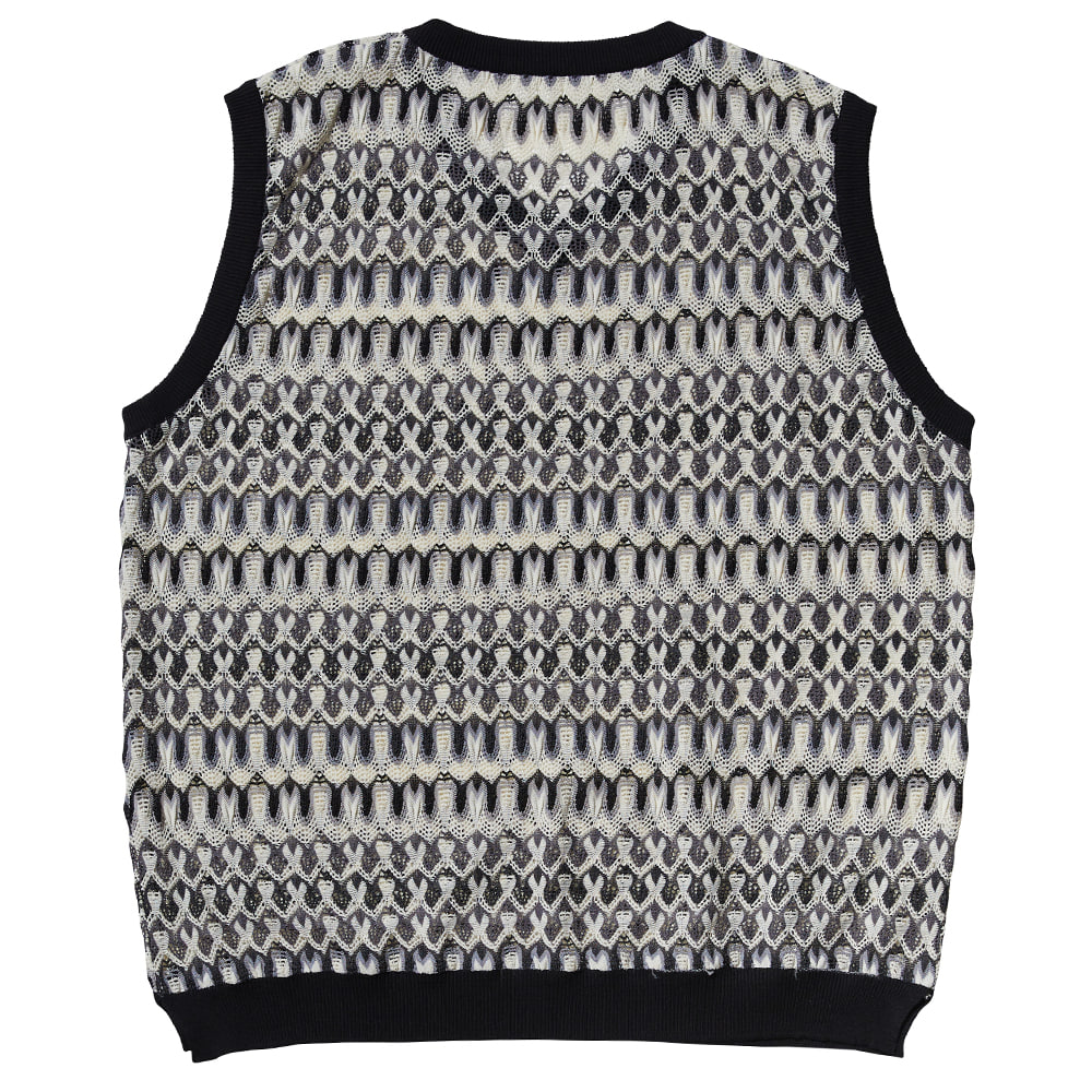 [필이너프] Mix Pattern Vest / Black