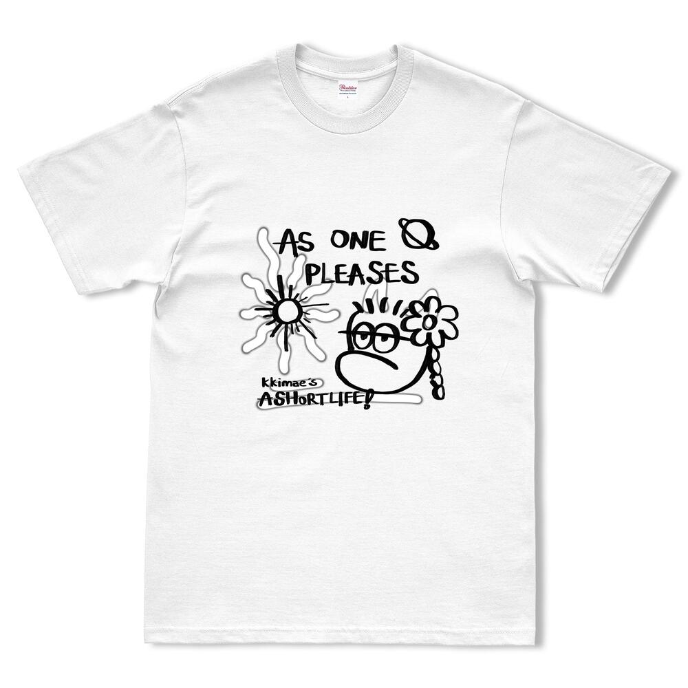 [키매] as one pleases half t-shirt