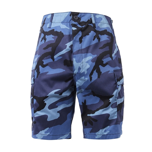 [로스코] Colored Camo BDU Shorts - Sky Blue Camo
