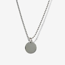 [러쉬오프] Unisex All Day Night Ball Chain Necklace – Silver Circle (Surgical Steel)