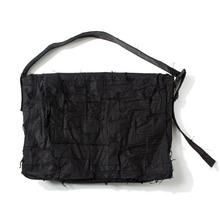 [ORDER MADE][킹아카이브] Denim Patchwork Messenger Bag - BLACK