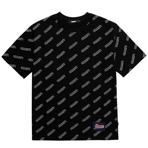 [참스] LOGO PATTERN T-shirts - BK
