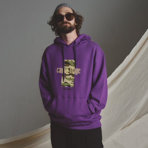 [스테이지 네임] STG over camo hoodie_Purple