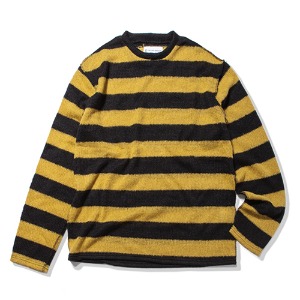 [킹아카이브] Mohair Striped Sweater-Mustard