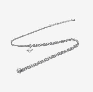 [러쉬오프] Surgical Steel Star Over Chain Bracelet / 스타 오버체인 팔찌