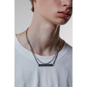 [어나더유스] layered necklace - silver