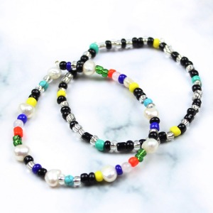 [런디에스] SET-freshwater pearl beads bracelet
