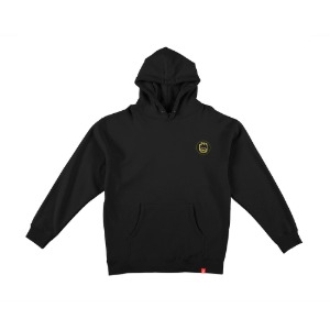 [스핏파이어] CLASSIC SWIRL FADE Pullover Hooded Sweatshirt - BLACK w/ OLIVE &amp; YELLOW Prints 53110118
