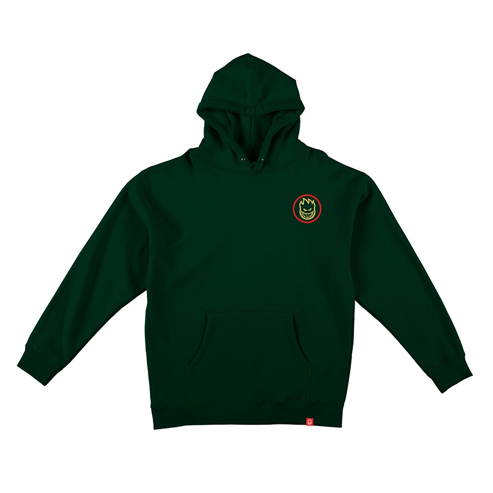 [스핏파이어] CLASSIC SWIRL FADE Pullover Hooded - DARK GREEN/RED&amp;YELLOW 53110071D