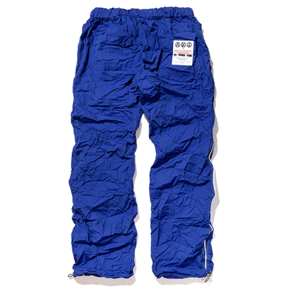 [킹아카이브]Crinkled Track Pants -Blue