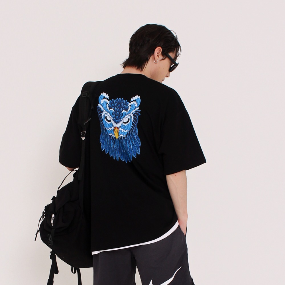 [아클리세] Owl T-shirts Black