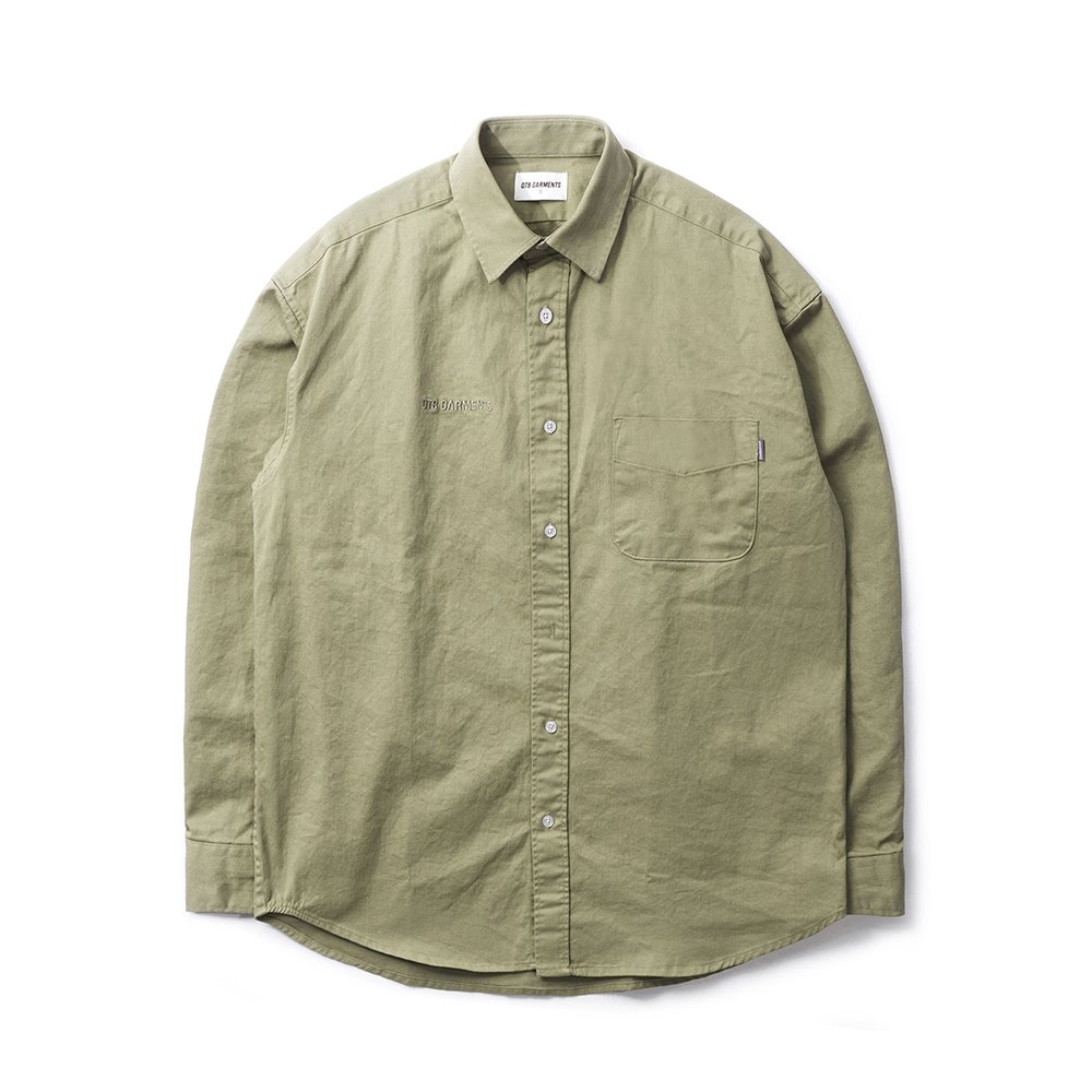 [큐티에잇] DA Cotton Oversize Shirt (Khaki)
