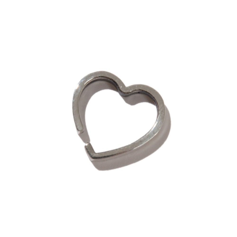 [크루치] heart single ear cuff (silver)