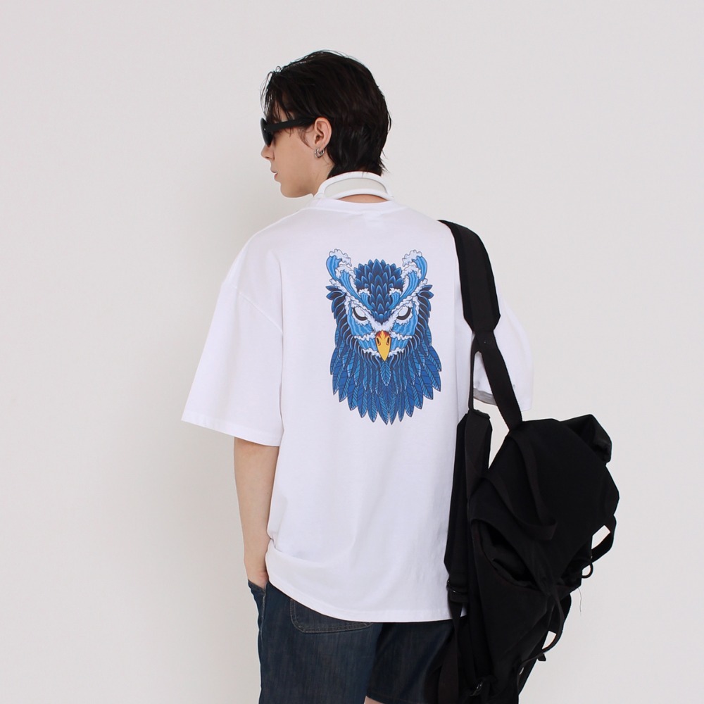 [아클리세] Owl T-shirts White