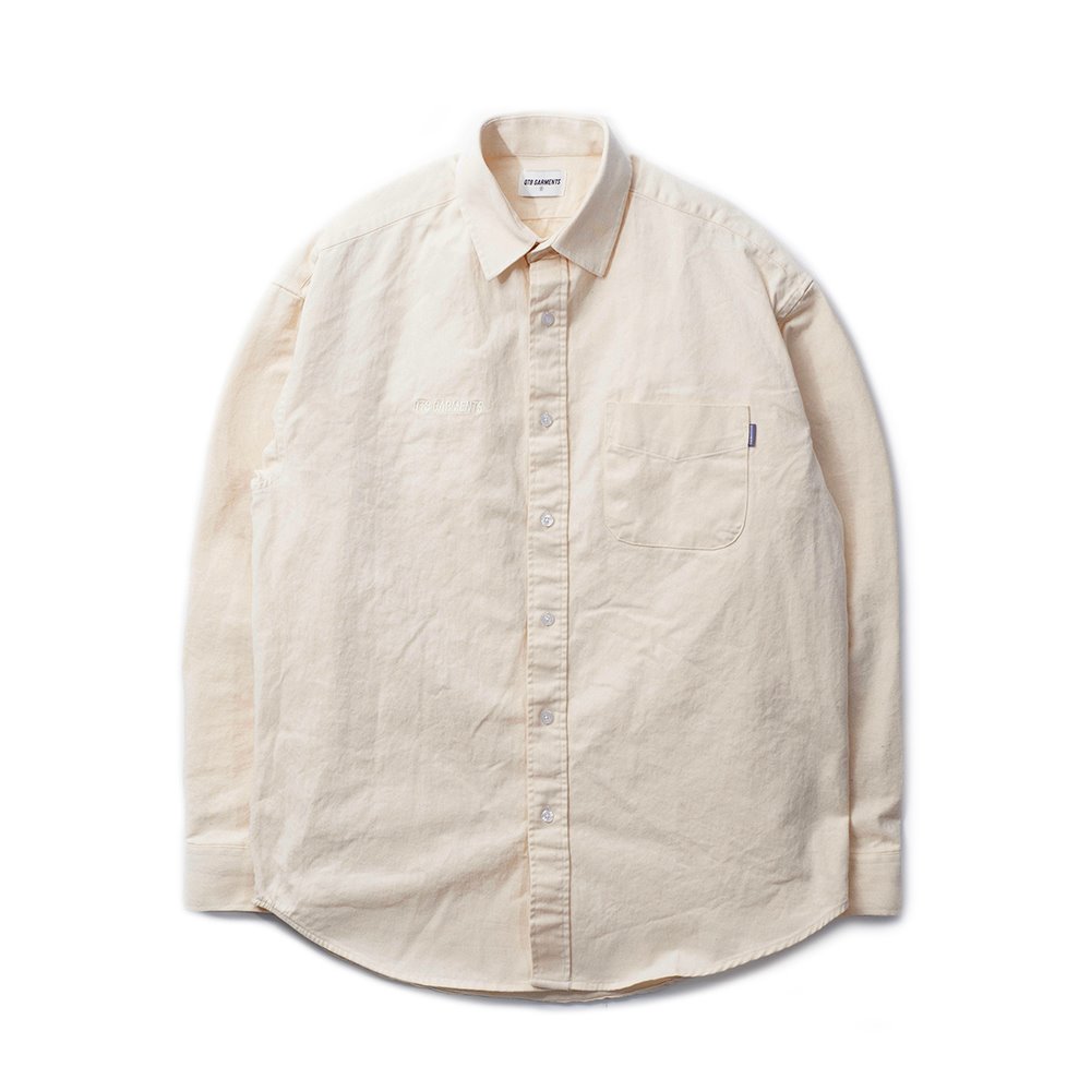 [큐티에잇] DA Cotton Oversize Shirt (Oatmeal)
