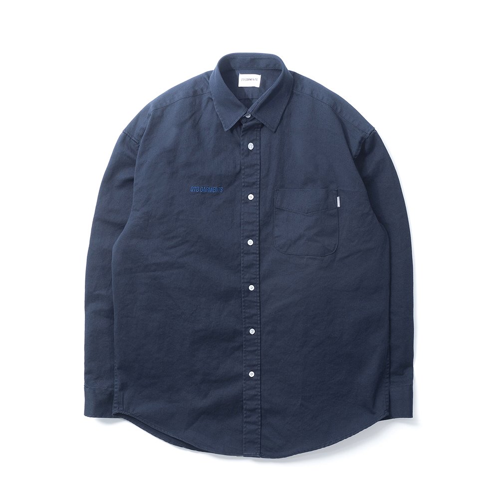 [큐티에잇] DA Cotton Oversize Shirt (Navy)