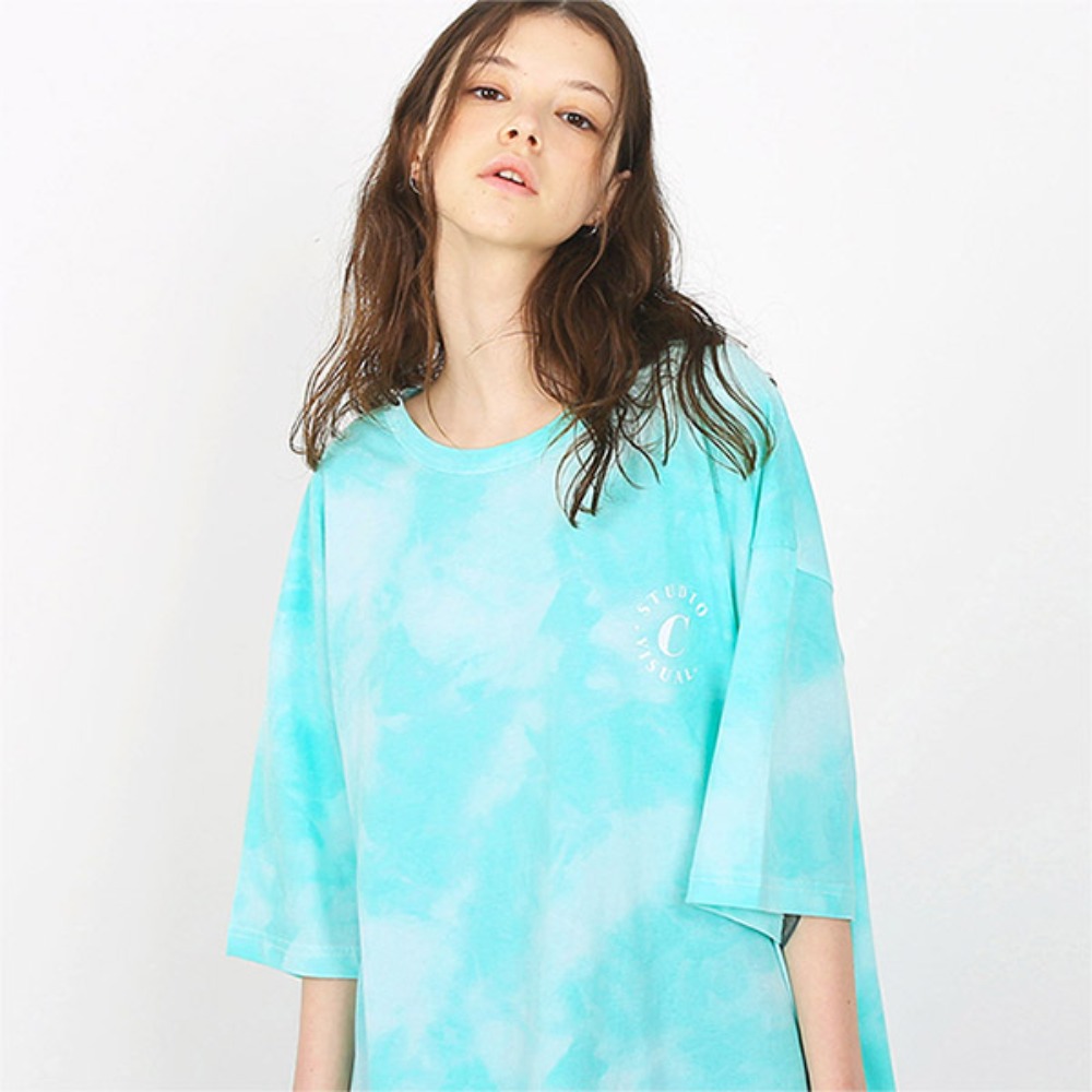 [텐블레이드] Cloud Tie Dye Ciao T-Shirt-mint