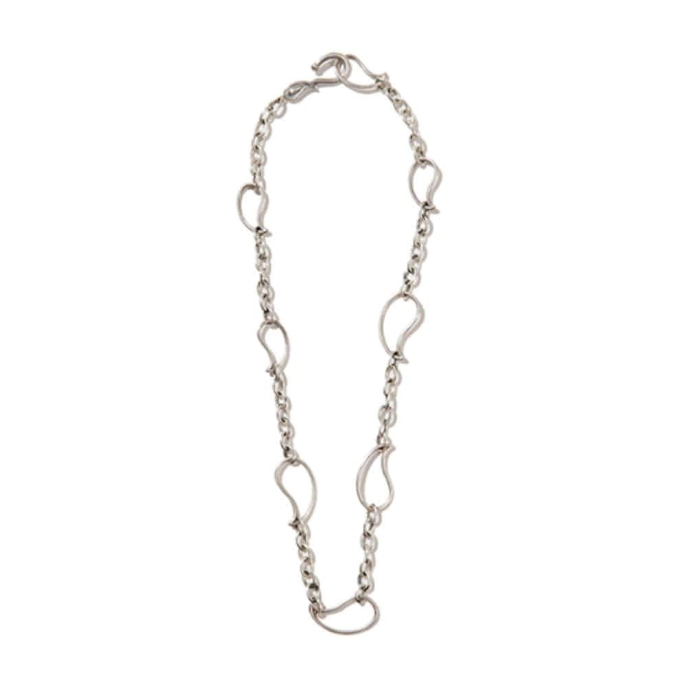 [크루치] line paisley necklace (silver)