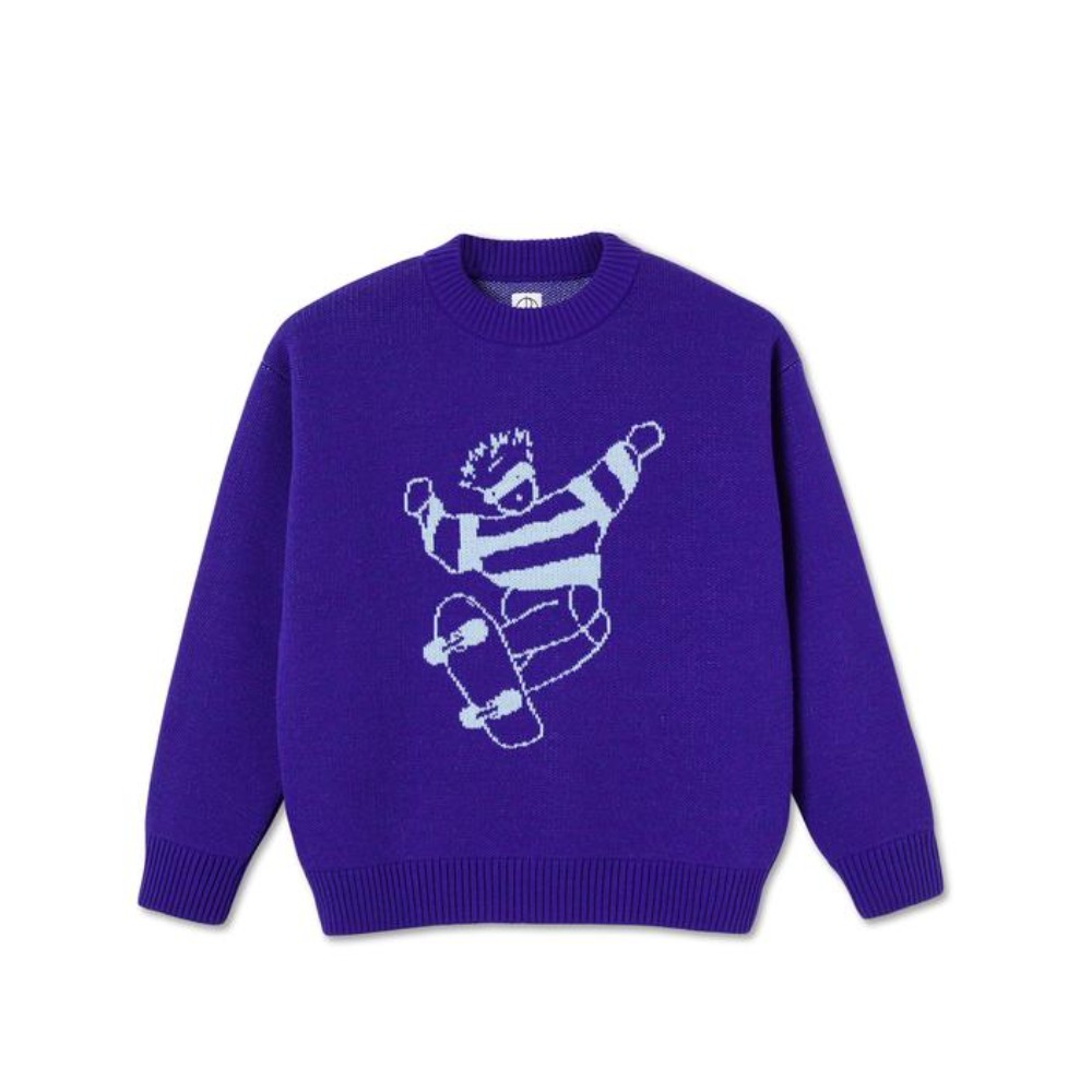 [폴라스케이트] Skate Dude Knit Sweater - Purple