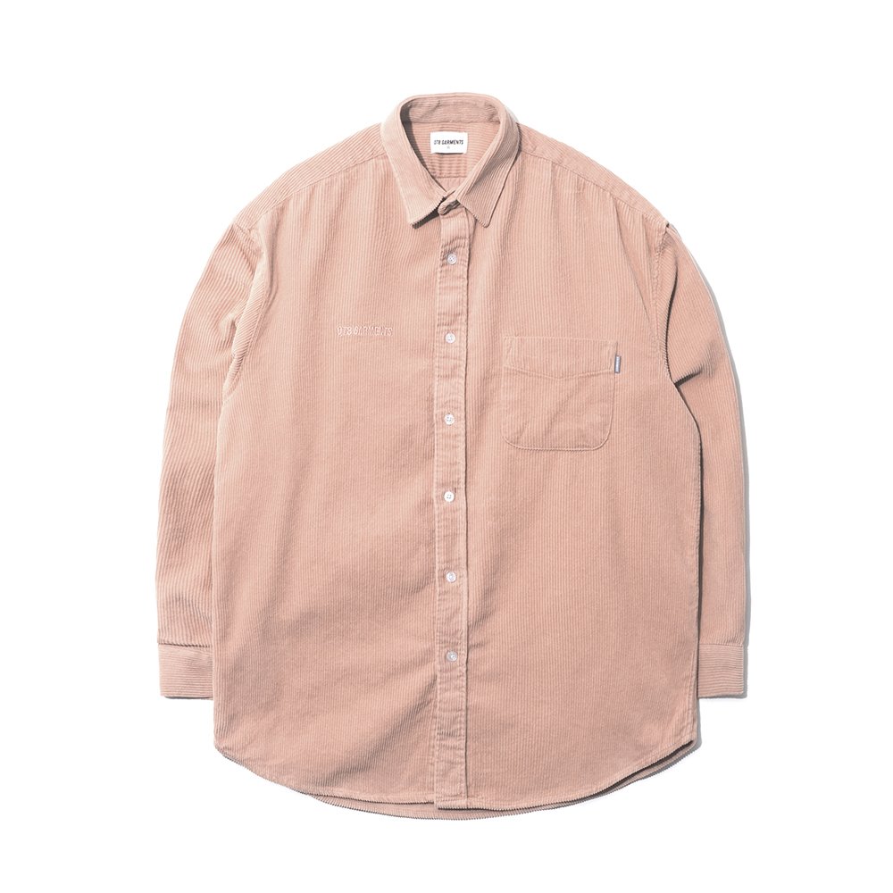 [큐티에잇] MR Corduroy Oversize Shirt (Indie Pink)