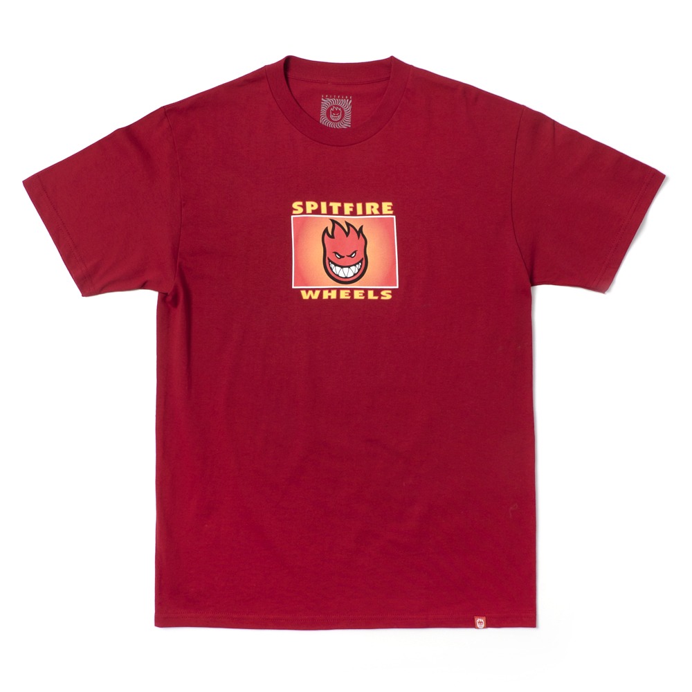 [스핏파이어] SPITFIRE LABEL S/S T-Shirt - CARDINAL/MULTI-COLORED 51010691D