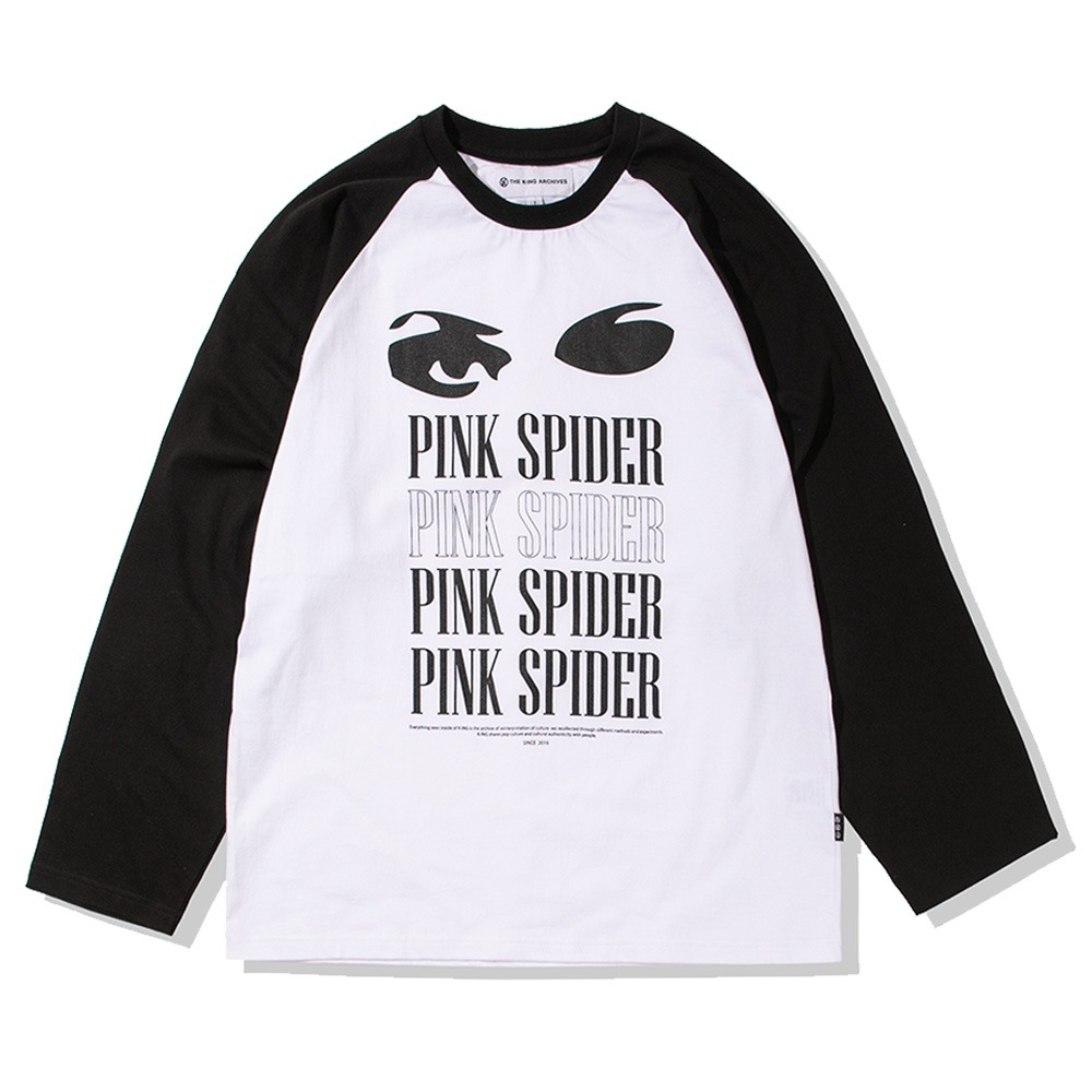 [킹아카이브]PINK SPIDER Raglan T-Shirt-White-MEN&#039;S