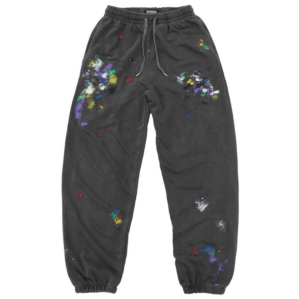 [런디에스] pigment painting jogger pants (charcoal)