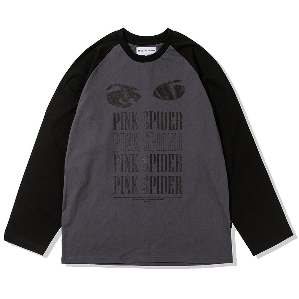 [킹아카이브]PINK SPIDER Raglan T-Shirt-Gray- MEN&#039;S