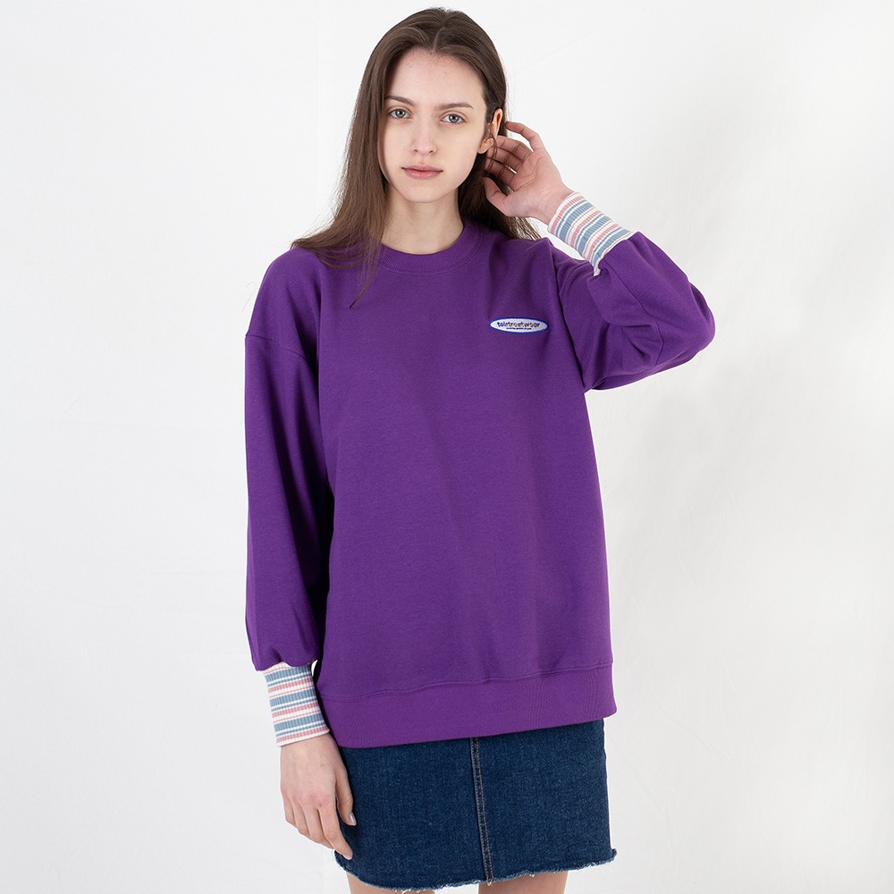 [토이에스트] tsw logo sweat shirt purple
